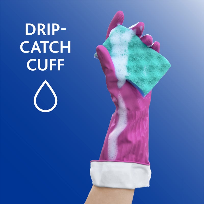 Playtex Living Drip-Catch Cuff Gloves, (Medium, 2 Pairs) Premium Protection Reusable Household Gloves - Image 4